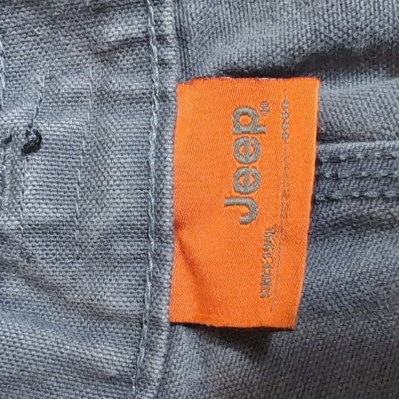 Jeep Heavyweight Duck Canvas Cargo Overland Pants Size 38x32 In Slate Gray - Picture 2 of 11
